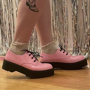 Steve Madden Pink Patent Loafers Size 10